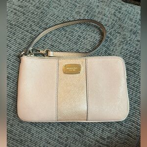 Michael Kors met center striped ballet wallet